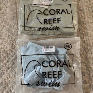 NEW Swim Bikini Bottoms - Light Blue and Sage